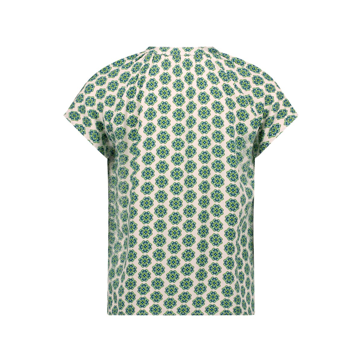 T-shirt façon blouse à ruches green/blue, CARTOON