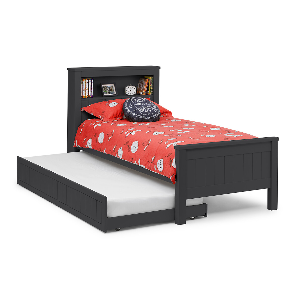 Savannah Shaker Trundle Bed charcoal, SO'HOME