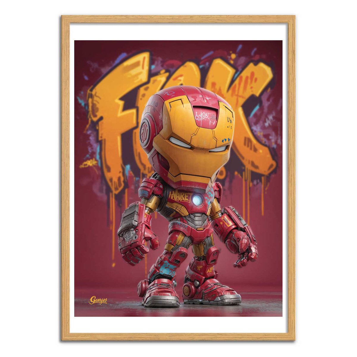 Affiche d'art - Iron Team Z - Georges couleur unique, WALL EDITIONS