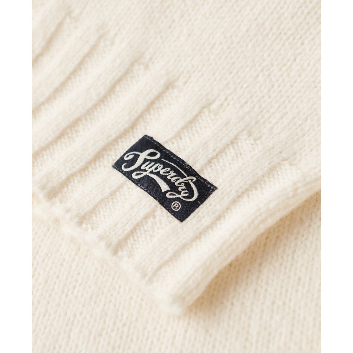 Pull à col cheminée Essential blanc vif, SUPERDRY