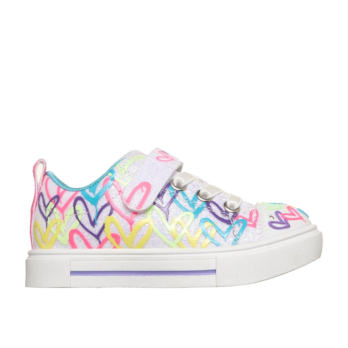 Baskets Twinkle Sparks - Love Medley blanc multicolore, SKECHERS