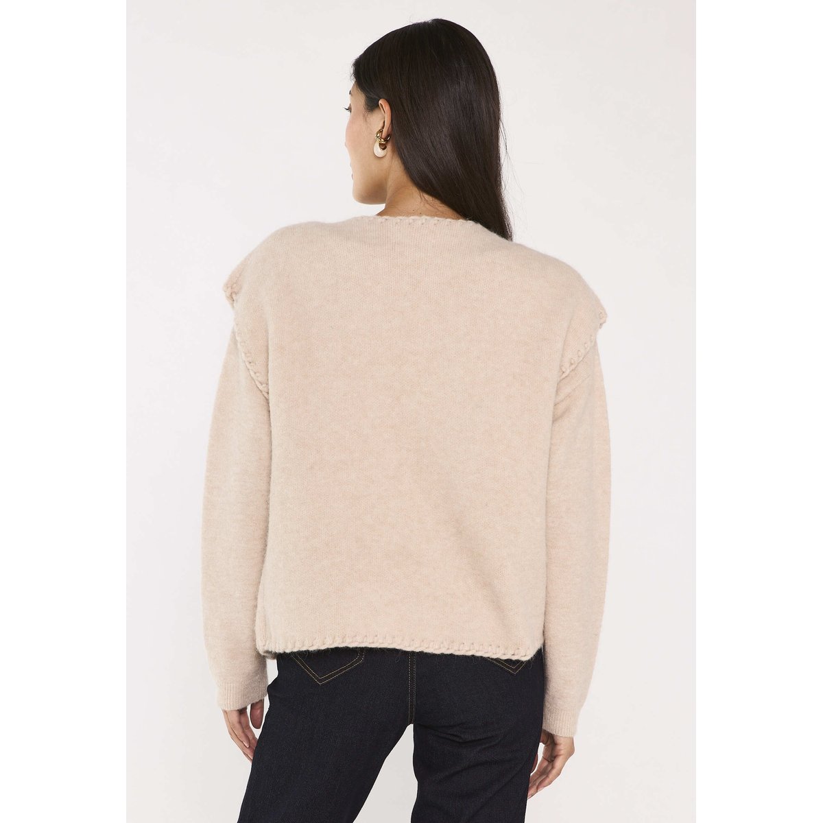 Gilet sans manches en laine mélangé ANTHEA naturel, Maison 123