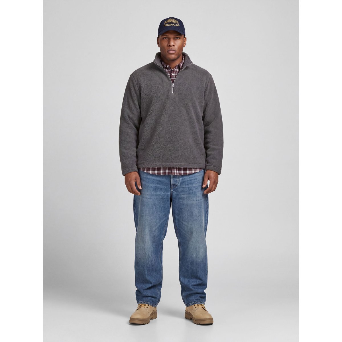 Sweat-Shirt asphalt, JACK & JONES