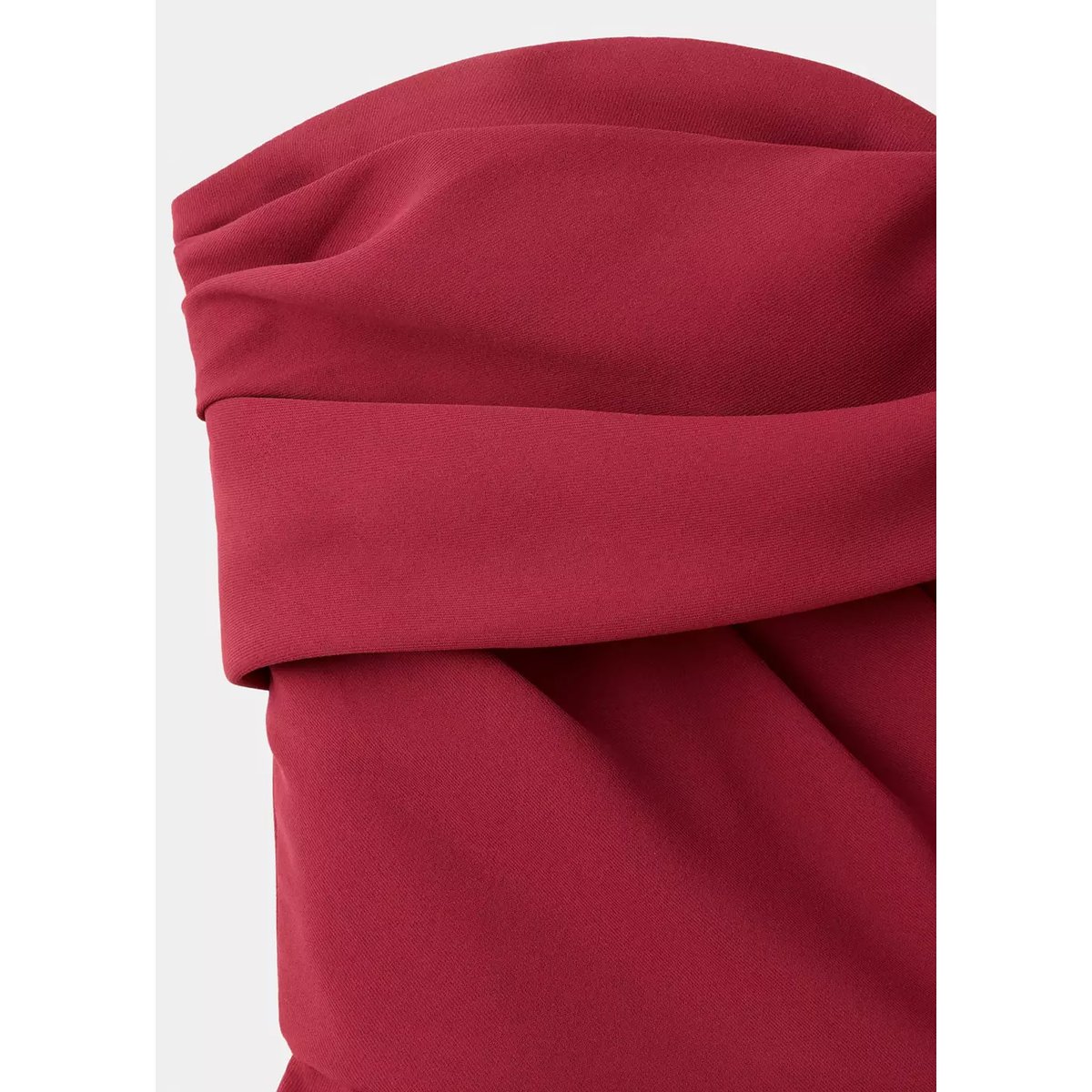 Combinaison bustier à fronces rouge, MANGO