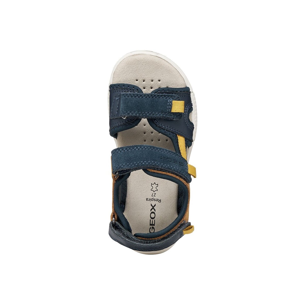 Sandalen ALBEN blauw/mosterdgeel, GEOX
