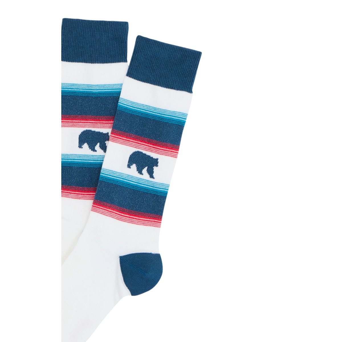 Chaussettes en coton imprimé Bear Pétrole Made in France petrole, ARTHUR