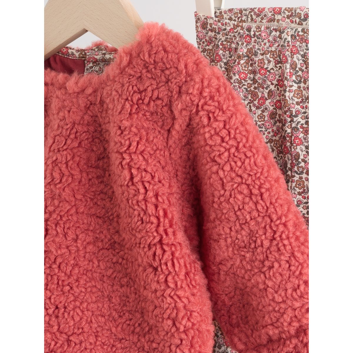 Haut en polaire et legging bébé, 2 pièces rouge à petites fleurs, NEXT