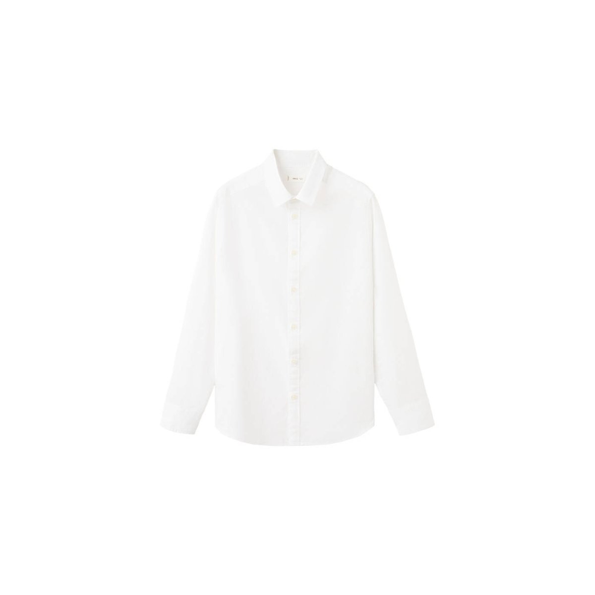 Chemise droite lin blanc cassé, MANGO TEEN