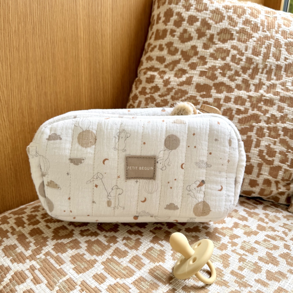 Trousse de toilette bébé Eliah ecru, PETIT BEGUIN