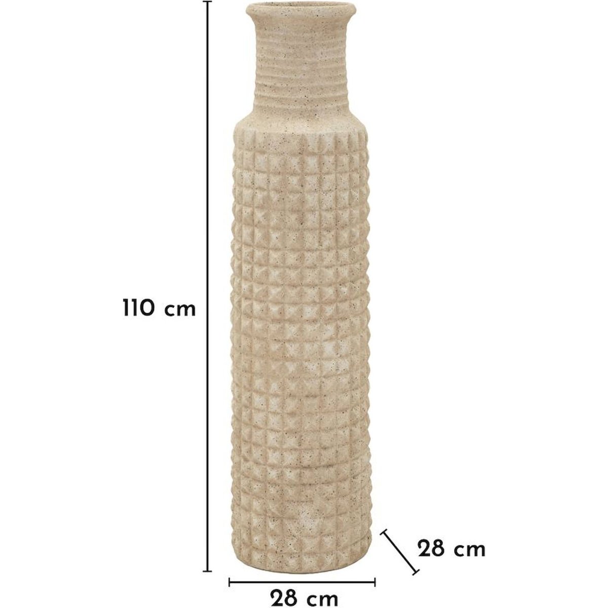 Grand vase extérieur effet pierre MODERN beige effet pierre, RECOLLECTION