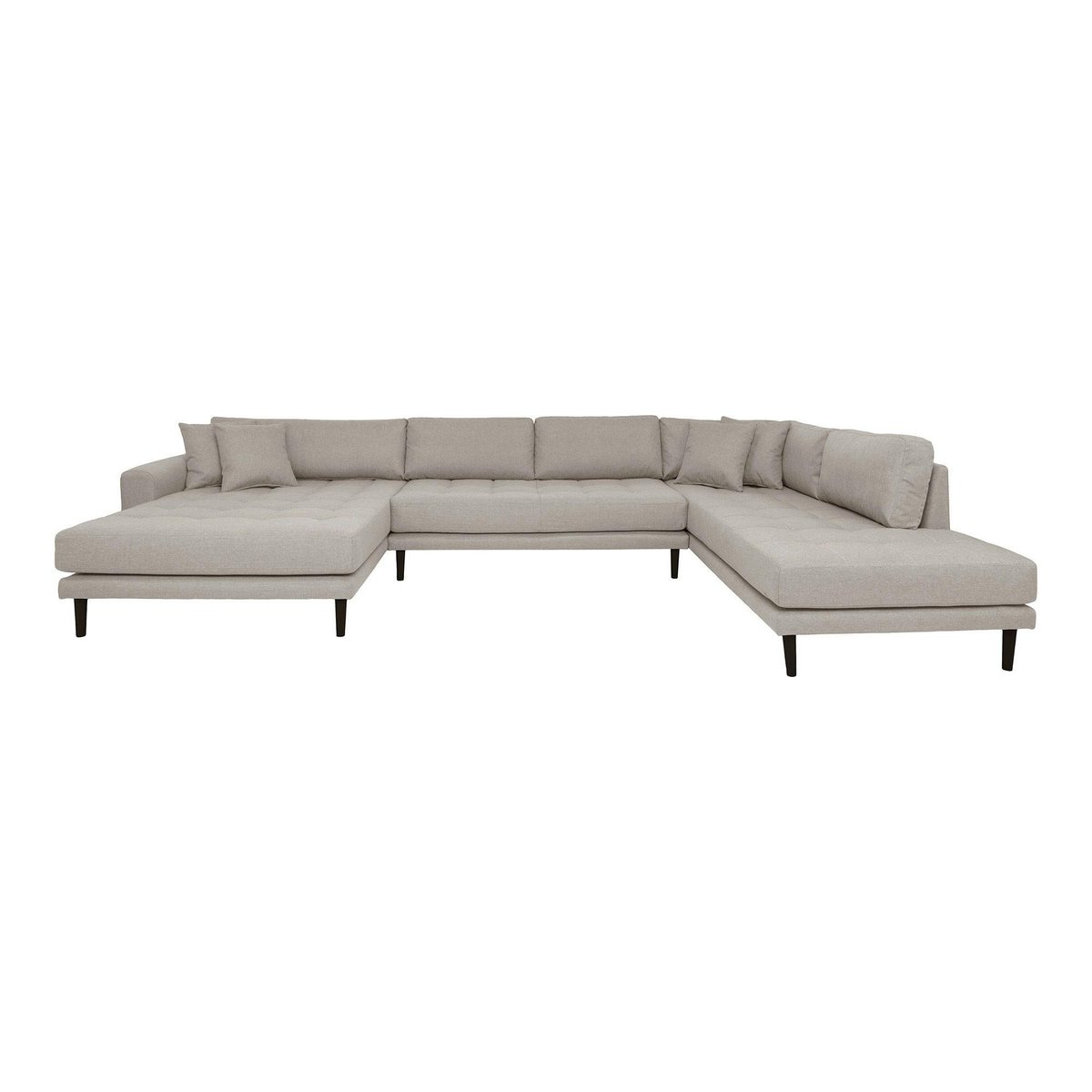 Canapé panoramique en tissu AMSTERDAM gris minéral - méridienne gauche, PIER IMPORT