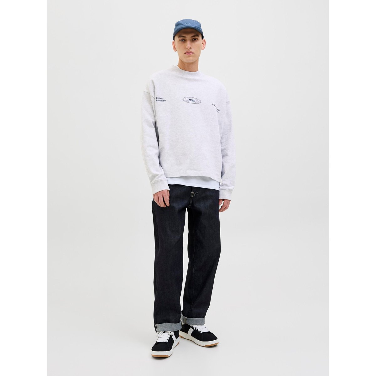 Sweat-Shirt white melange, JACK & JONES