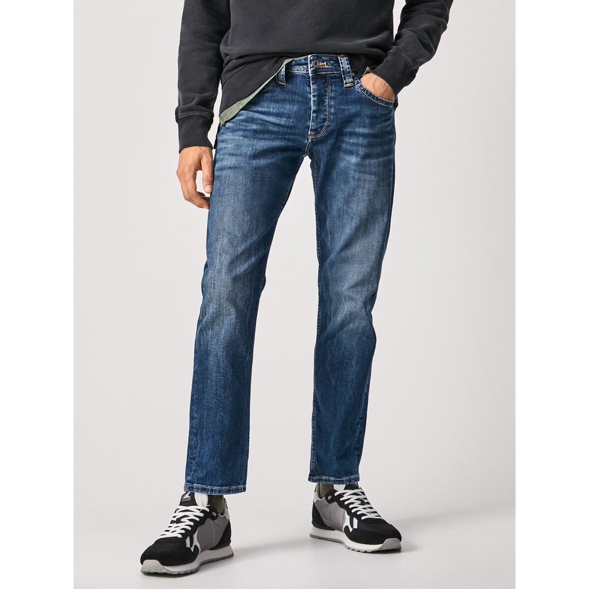 Hatch slim stretch jeans dark blue Pepe Jeans La Redoute