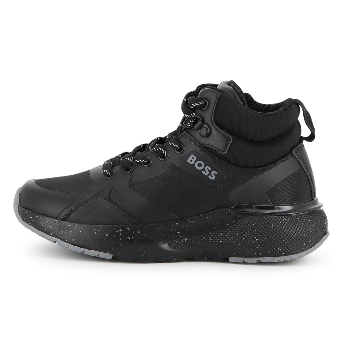 Baskets hautes à lacets black, BOSS KIDSWEAR