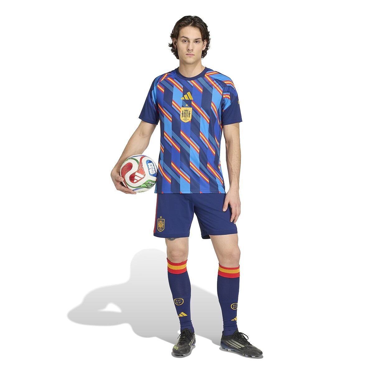 Maglia pre-partita Spagna Casa, Coppa del Mondo 2026 blu, adidas Performance