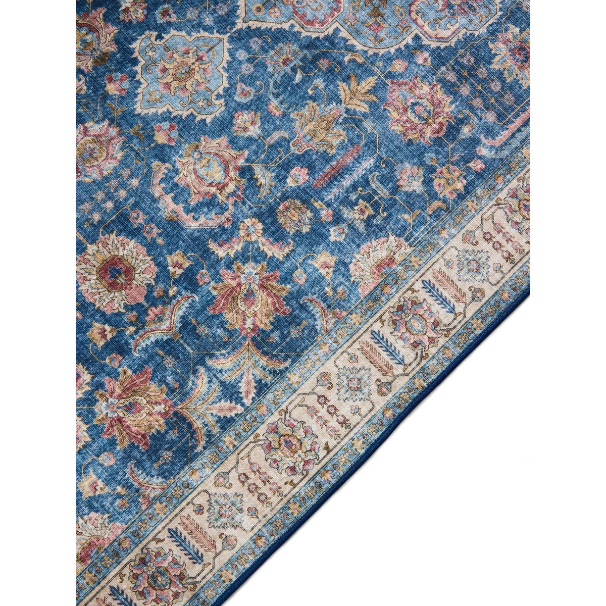 Tapis de couloir lavable LAURY bleu, BENUTA 
