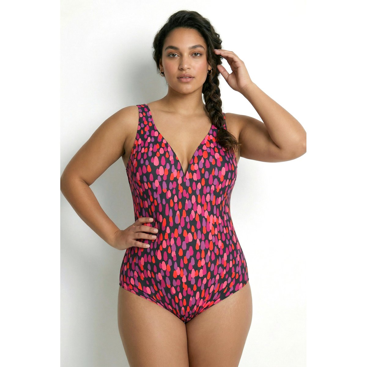 Maillot de bain avec bonnets souples orchidée, ULLA POPKEN