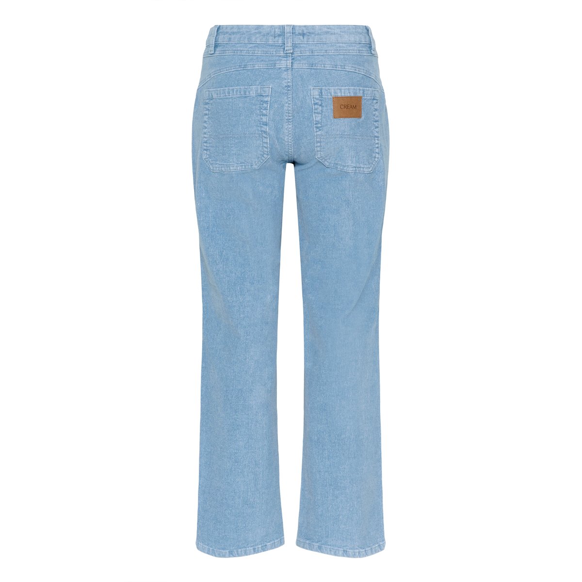 Pantalon casual bleu light blue corduroy, CREAM