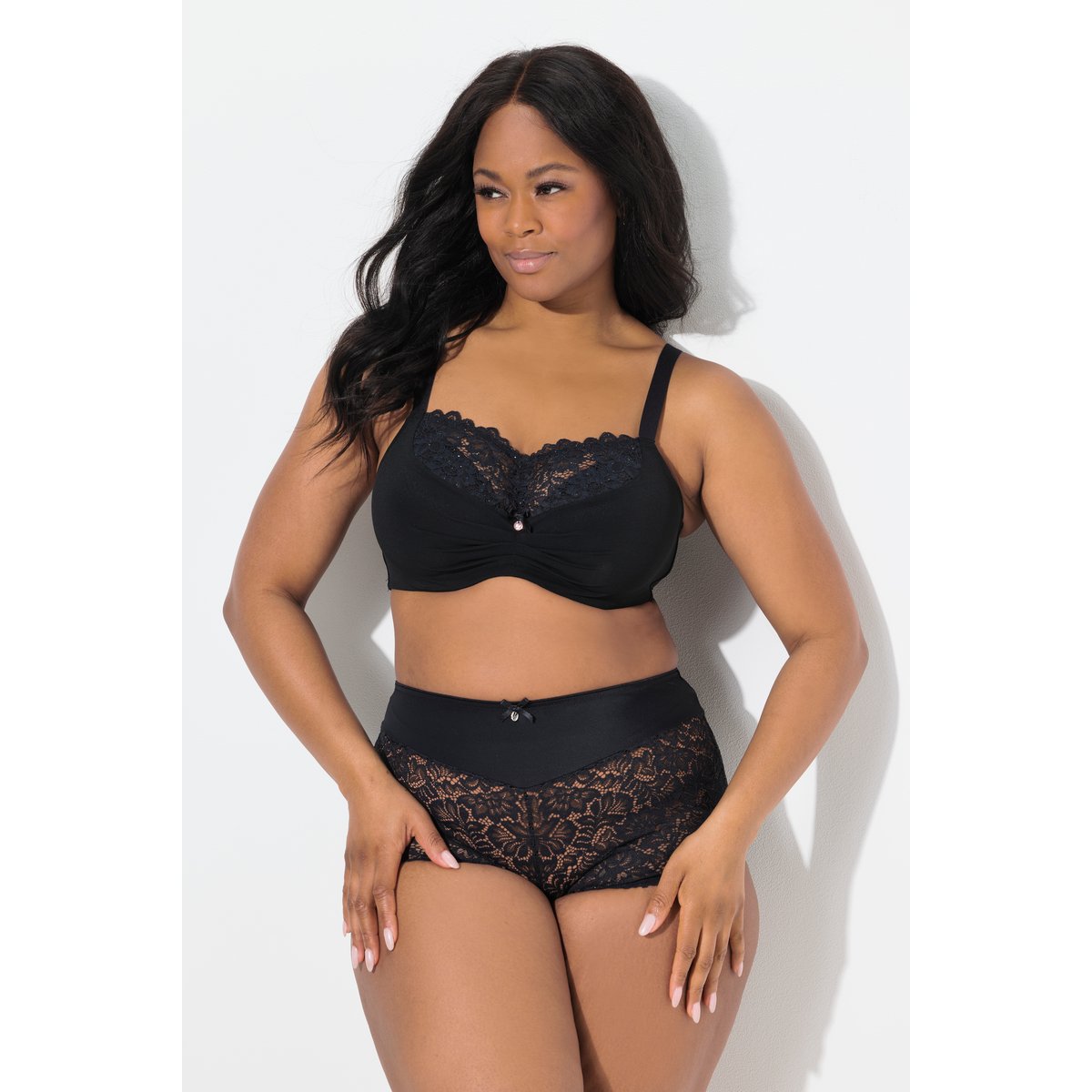 Soutien-gorge TruYou avec dentelle noir, ULLA POPKEN