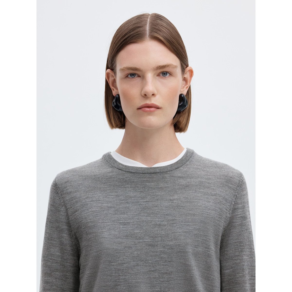 Pullover medium grey melange, SELECTED