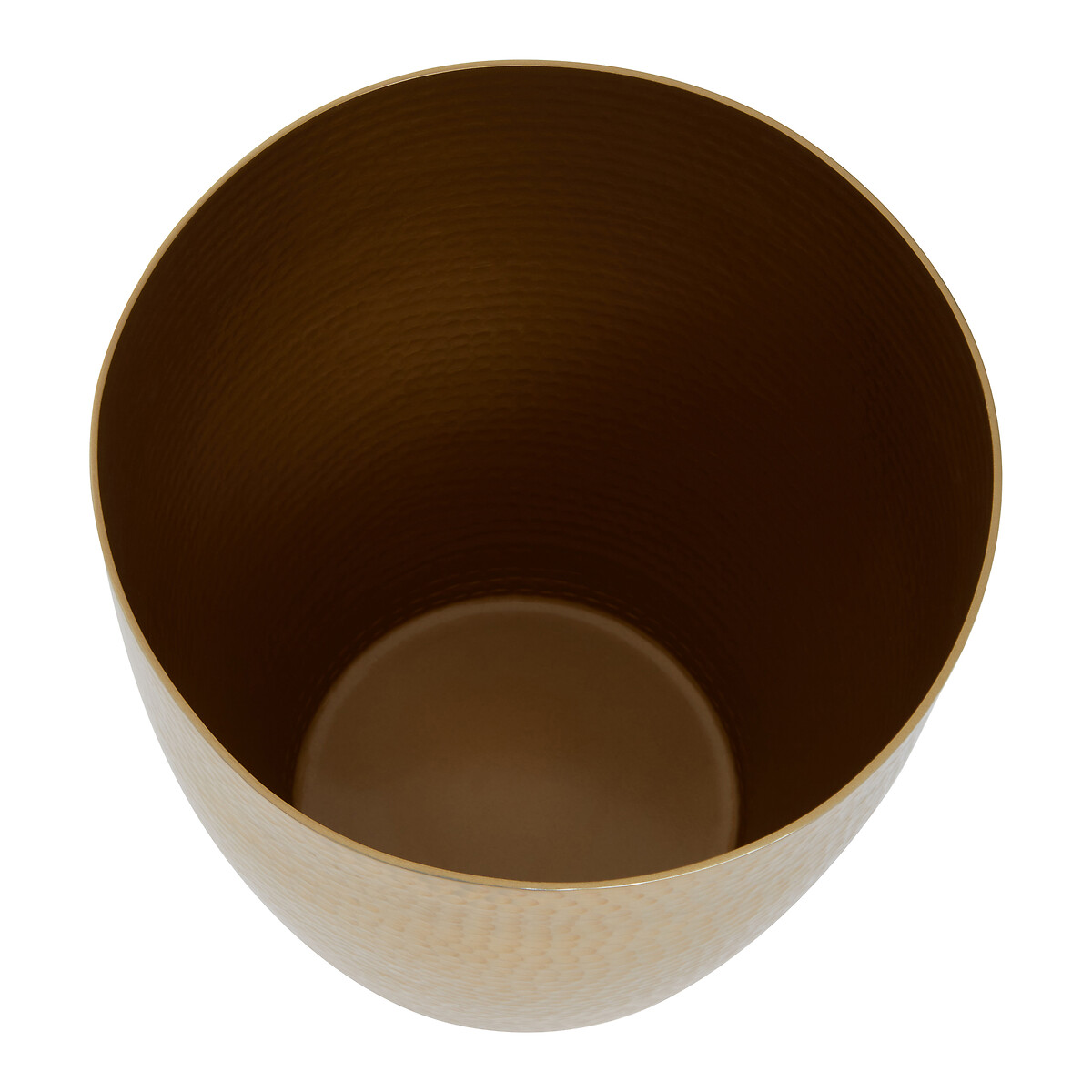 Hammered Effect Waste Bin gold-coloured, FIFTY FIVE SOUTH
