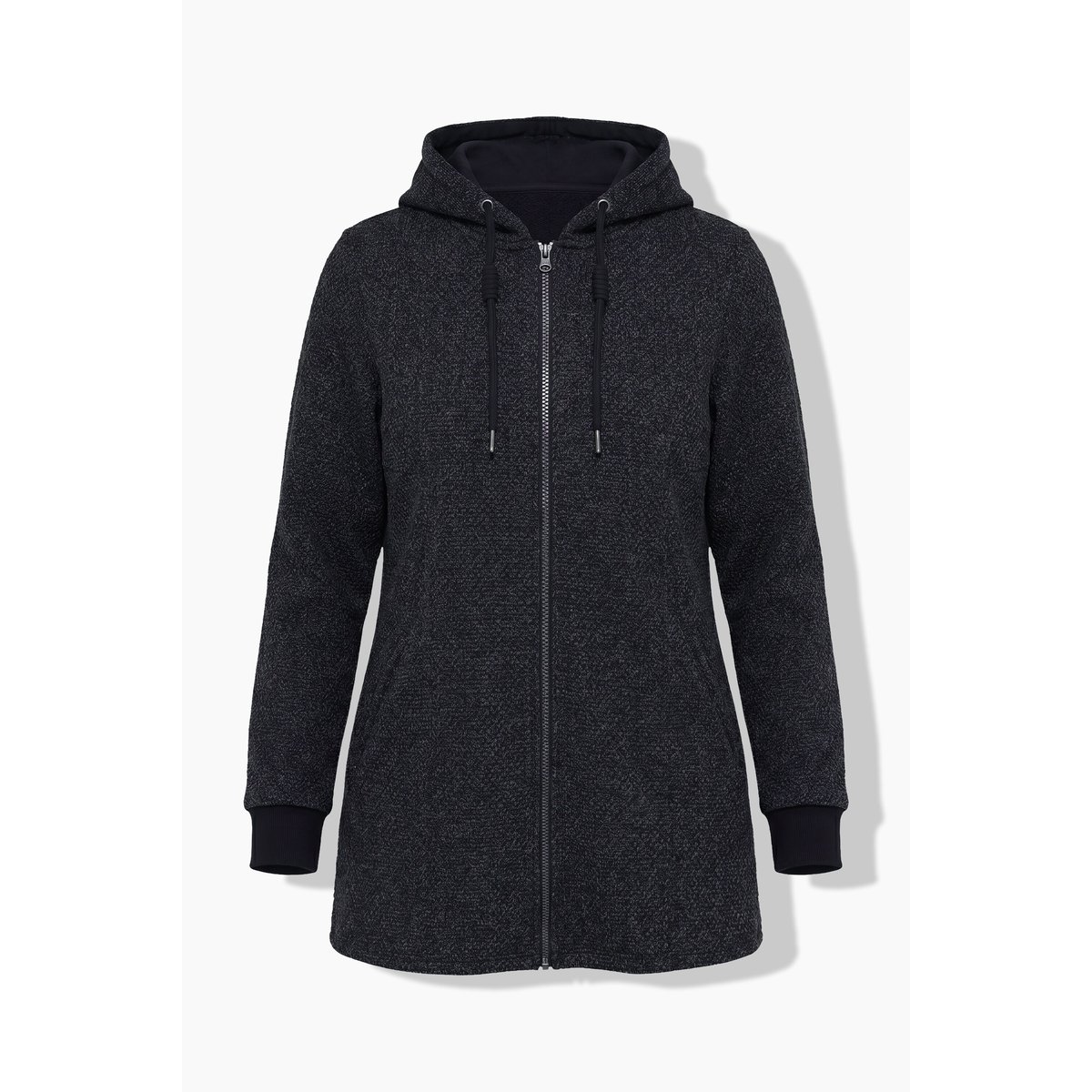 Veste en maille polaire, message noir, ULLA POPKEN