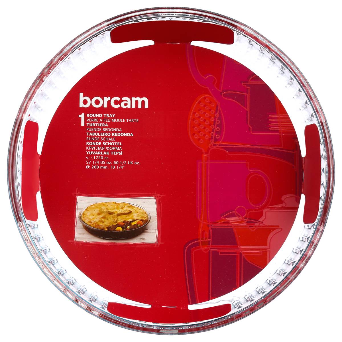 Plat rond en verre D26cm BORCAM transparent, 5FIVE SIMPLY SMART