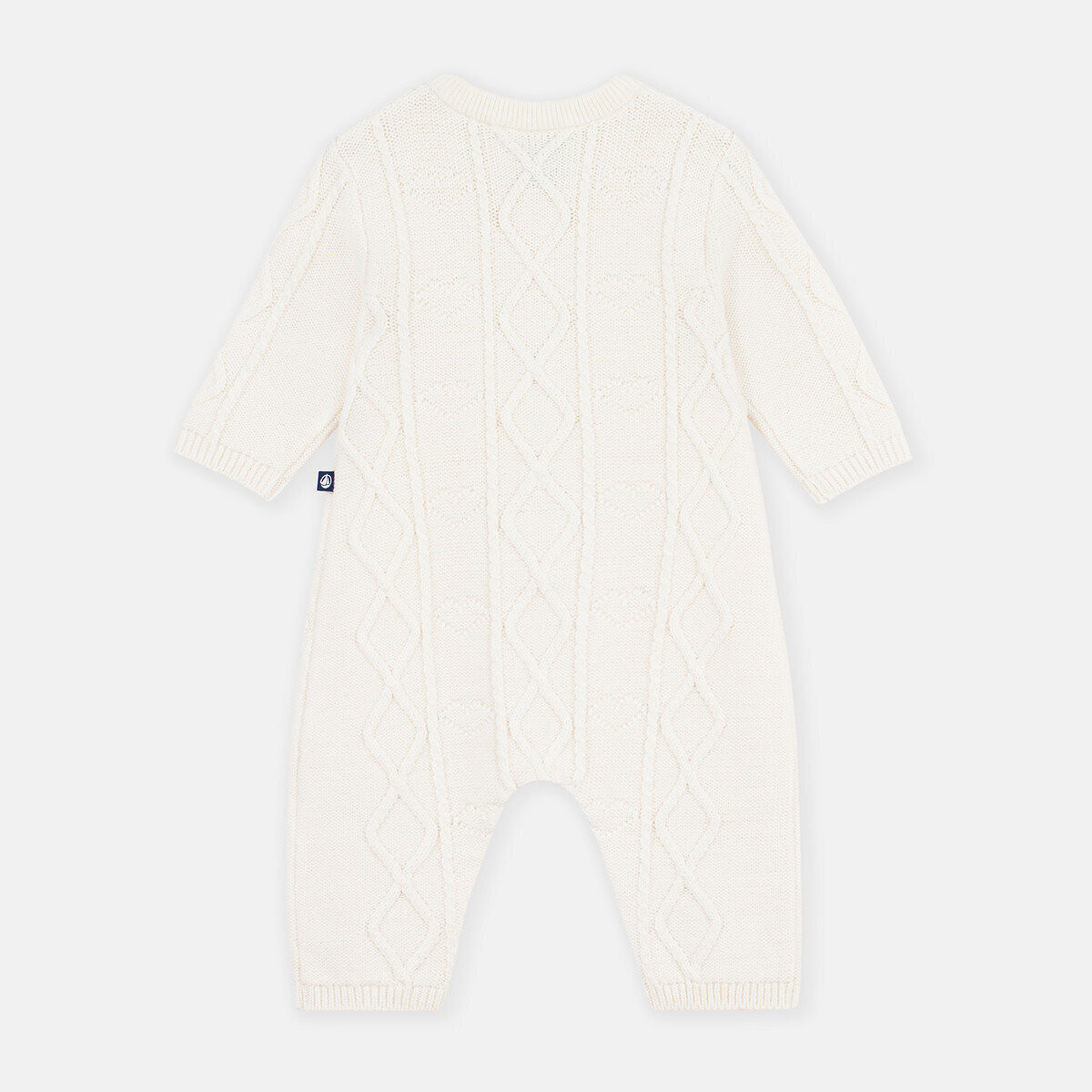 Combinaison longue en tricot ecru, PETIT BATEAU