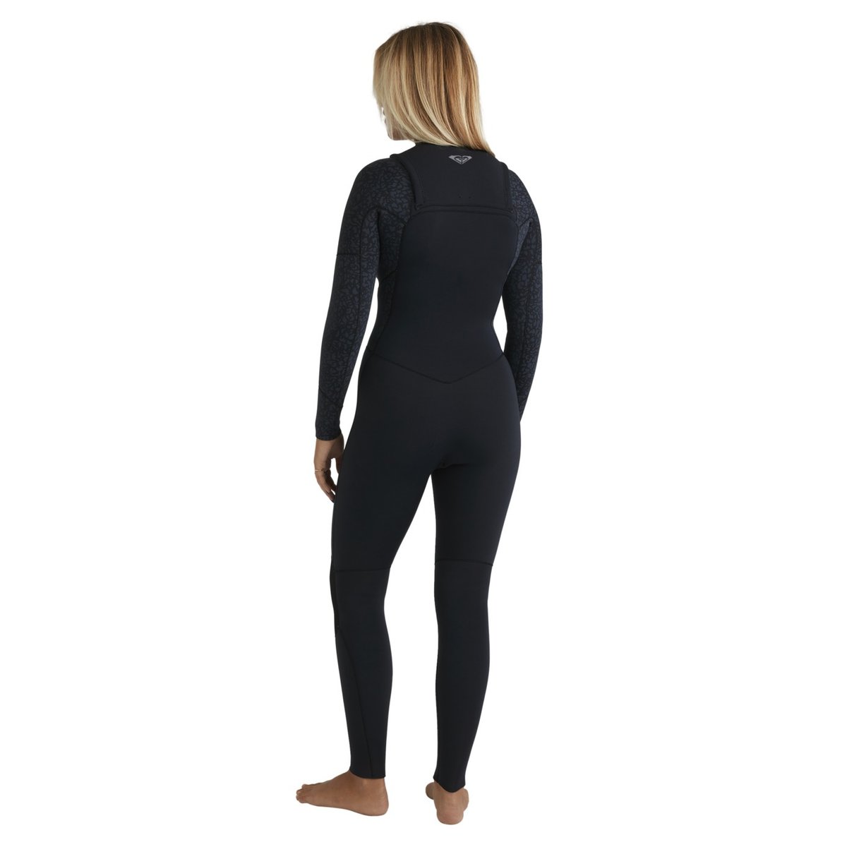 Combinaison de surf zip poitrine 4/3 SWELL NATURAL. noir animal print, ROXY
