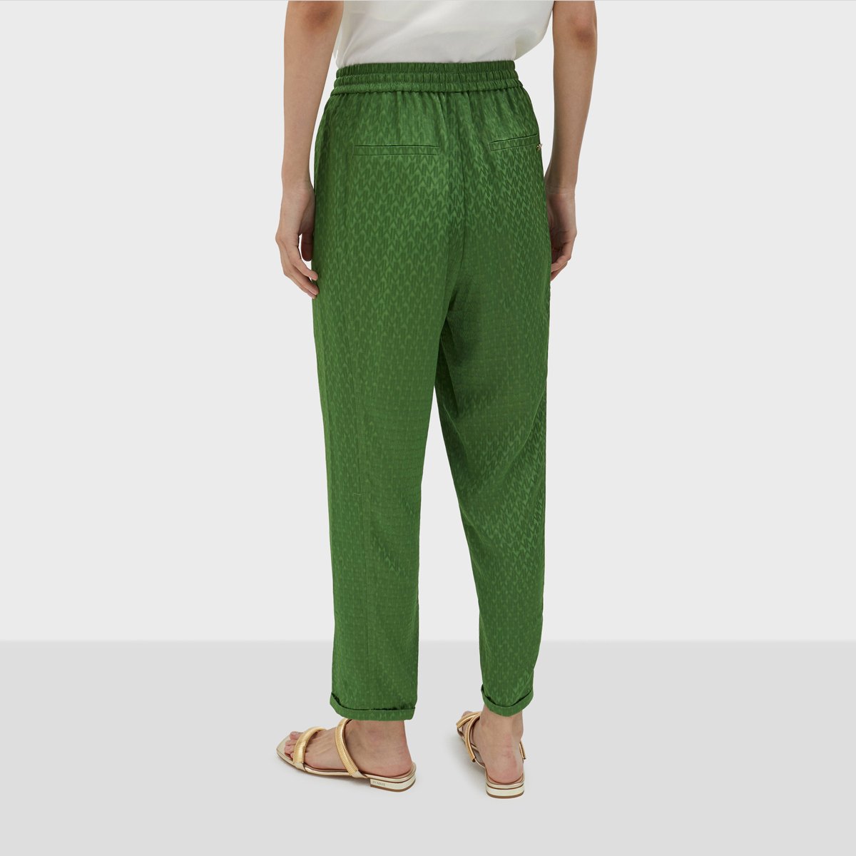 Pantalon chinos avec cordon de serrage vert amande, LOLA CASADEMUNT
