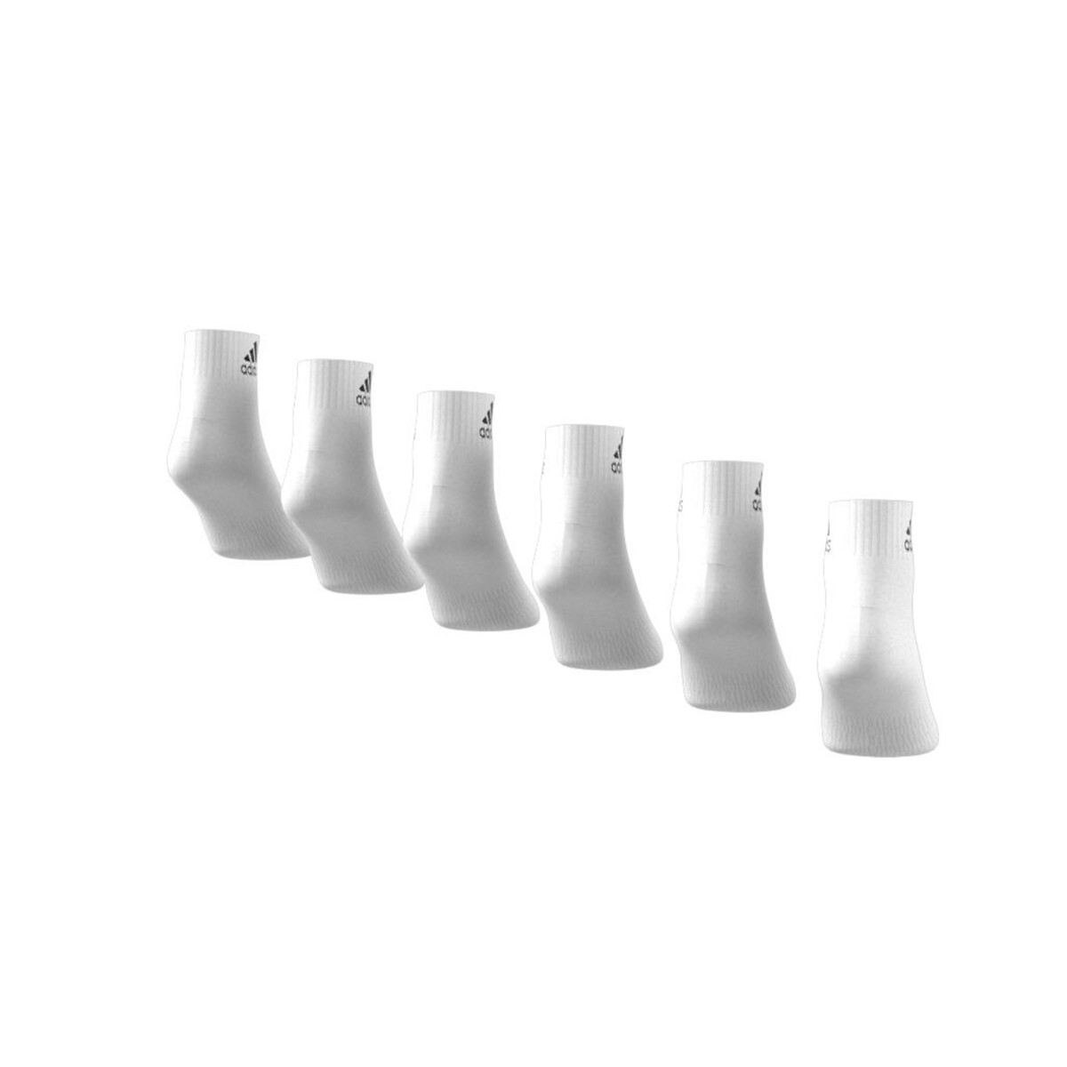 Lot de 6 paires socquettes matelassées Sportswear blanc, adidas Performance