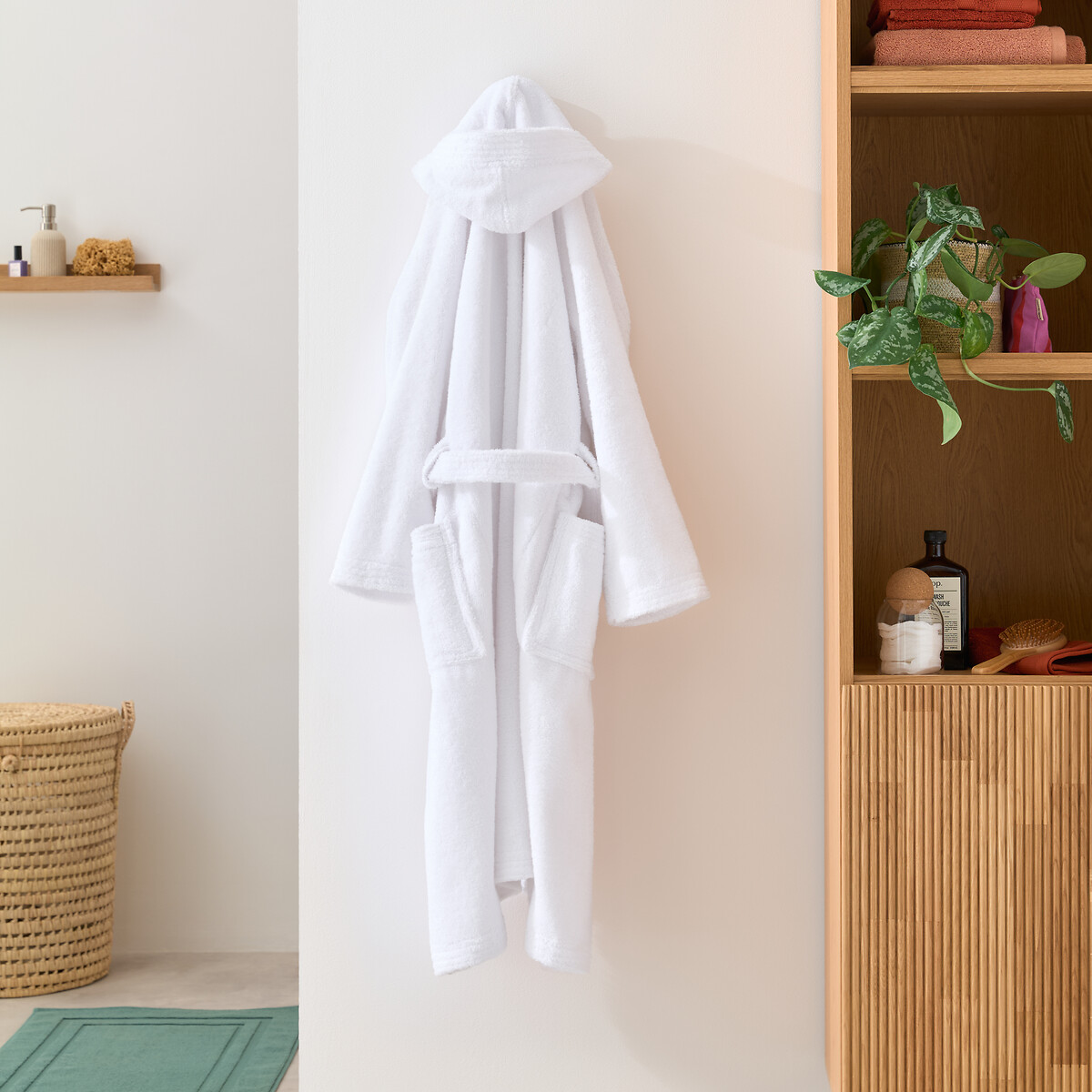 Haxel 450 G/m2 Bouclette Hooded Bath Robe white, LA REDOUTE INTERIEURS