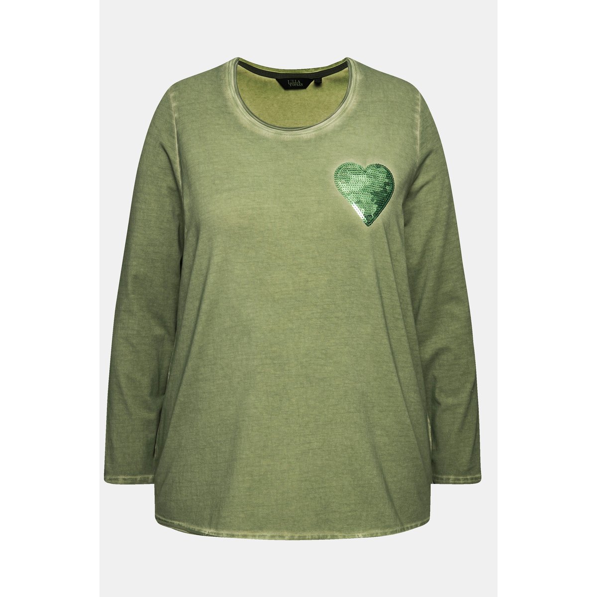 T-shirt manches longues vert sauge, ULLA POPKEN