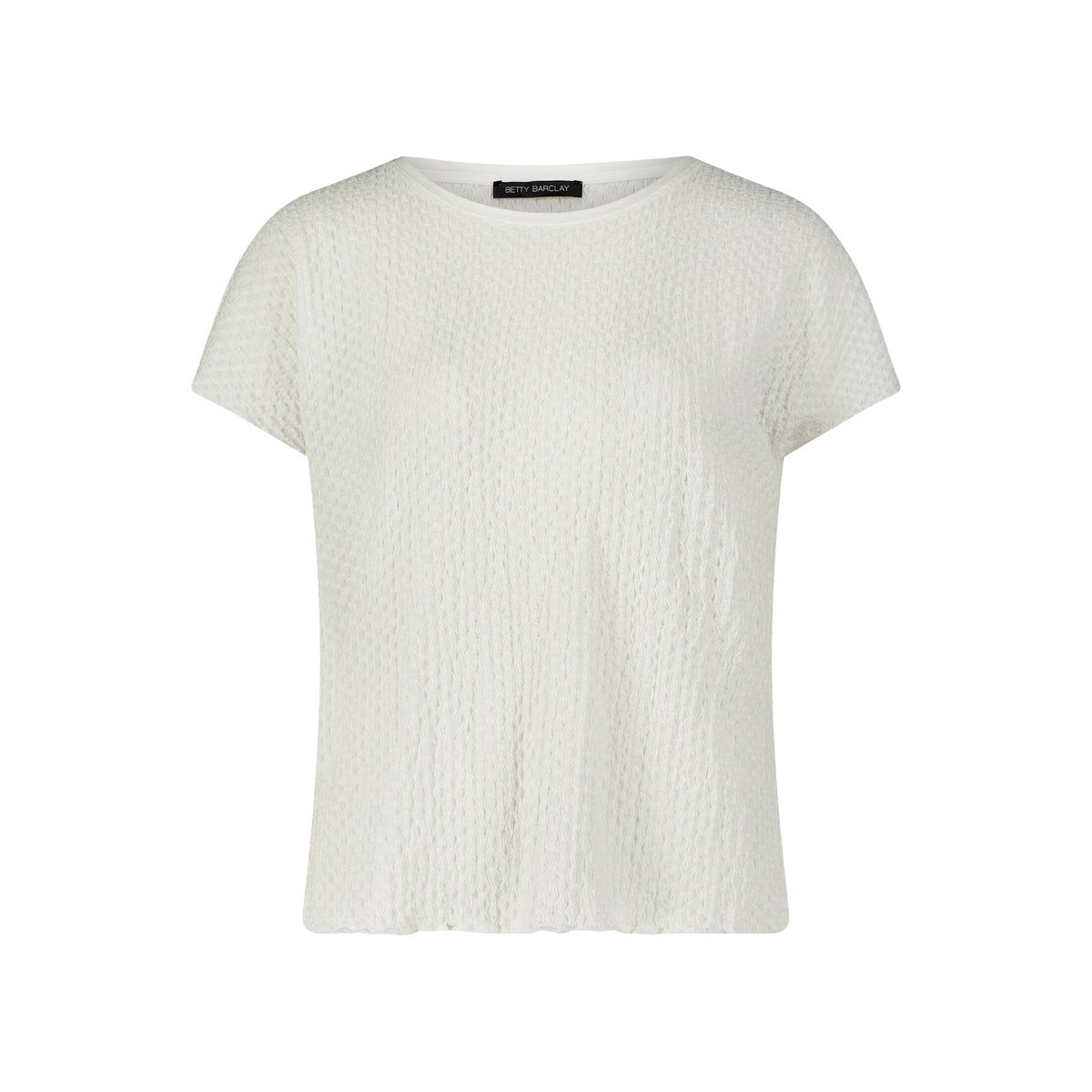 T-Shirt avec structure à encolure bateau blanc, BETTY BARCLAY