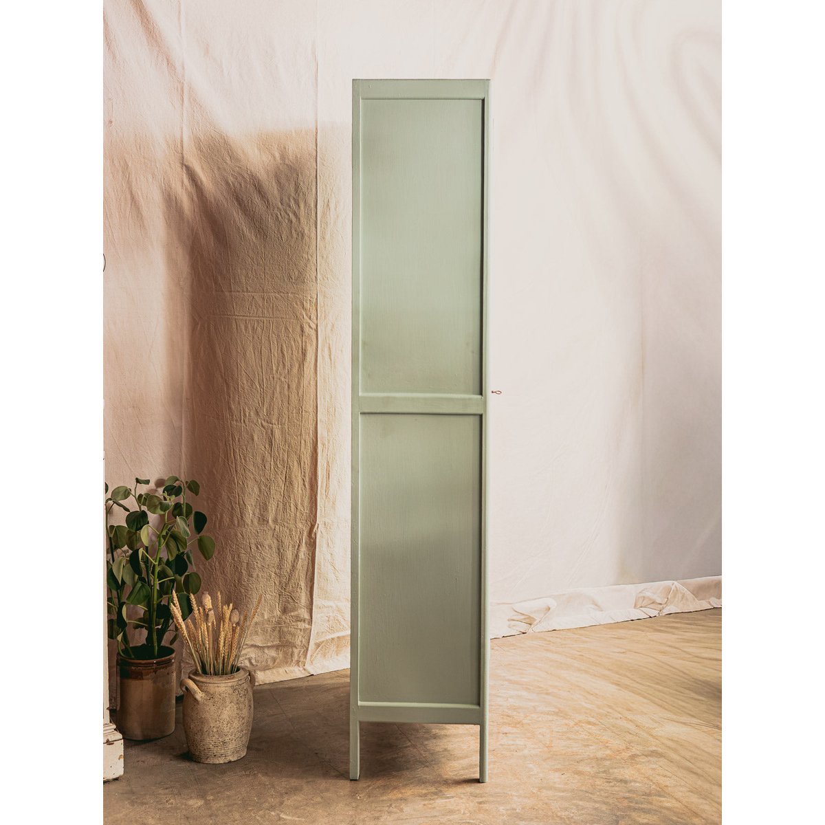 Armoire parisienne en bois gris sauge Blandine N°495 - Bon état gris, DEBONGOUT