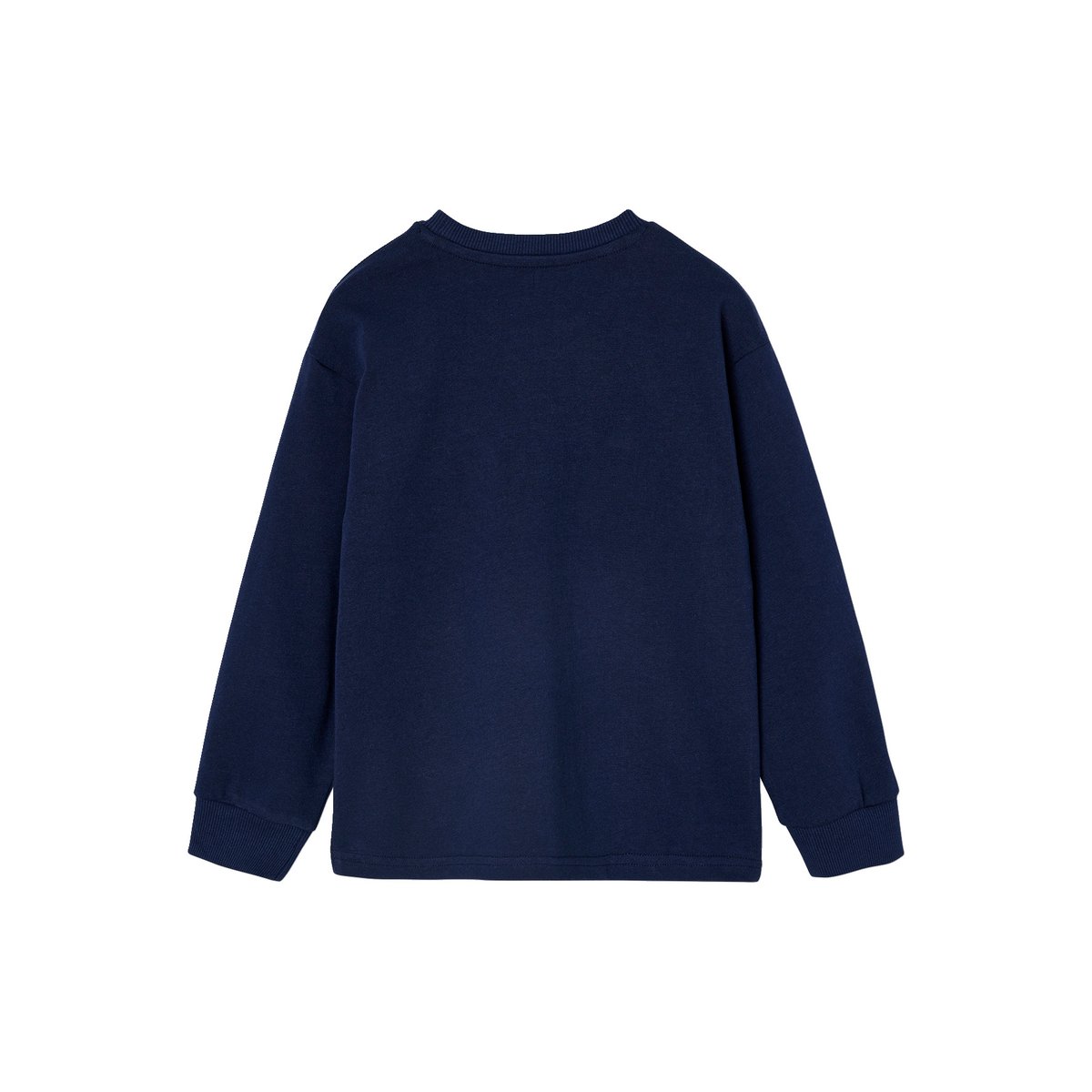 Tee-shirt manches longues motif bouclette marine, VERTBAUDET