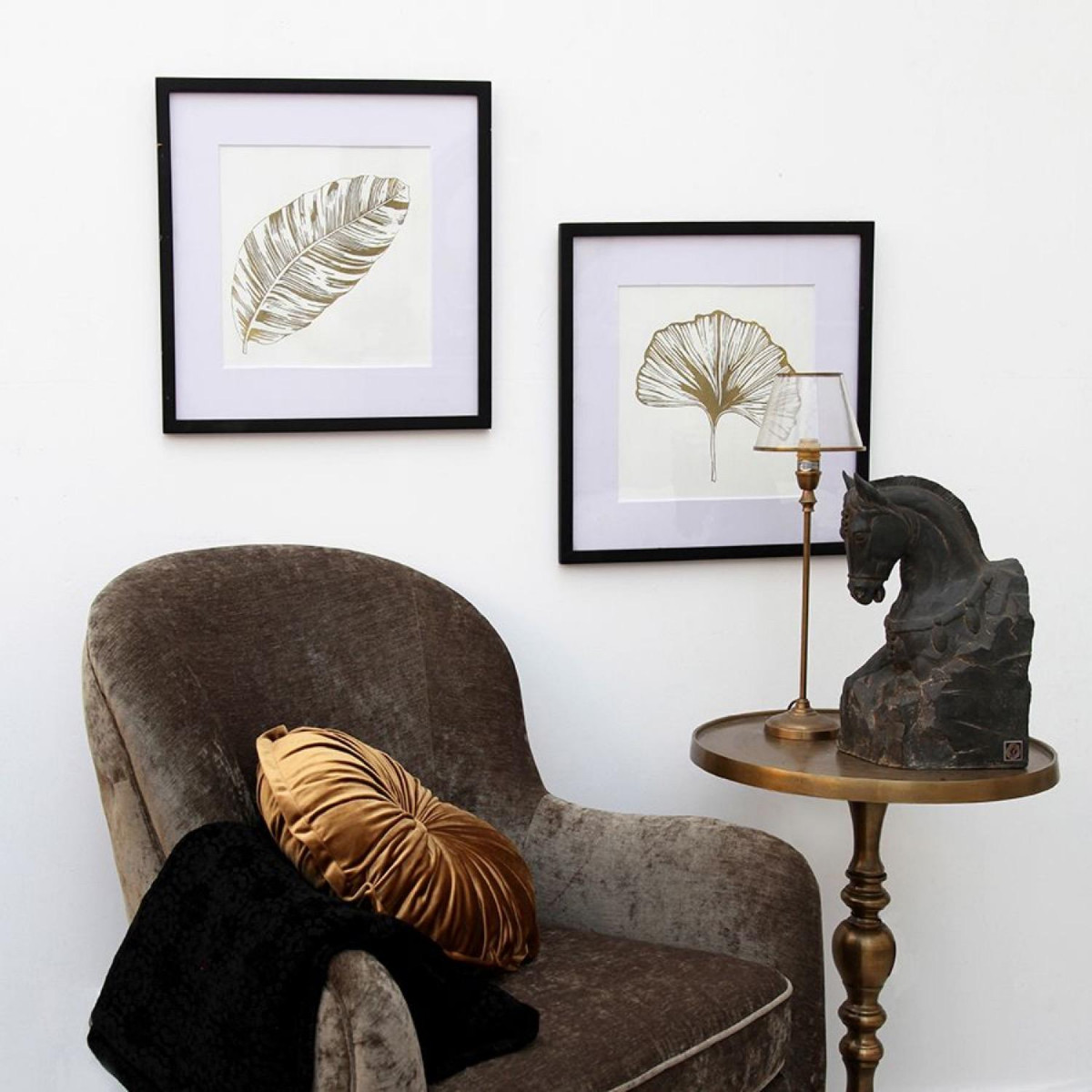 Lot de 2 tableaux décoratifs - BASIQUE blanc, INTERIOR'S