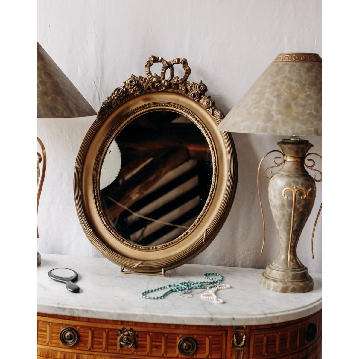 Grand miroir doré Georges N°989 - Bon état doré, DEBONGOUT