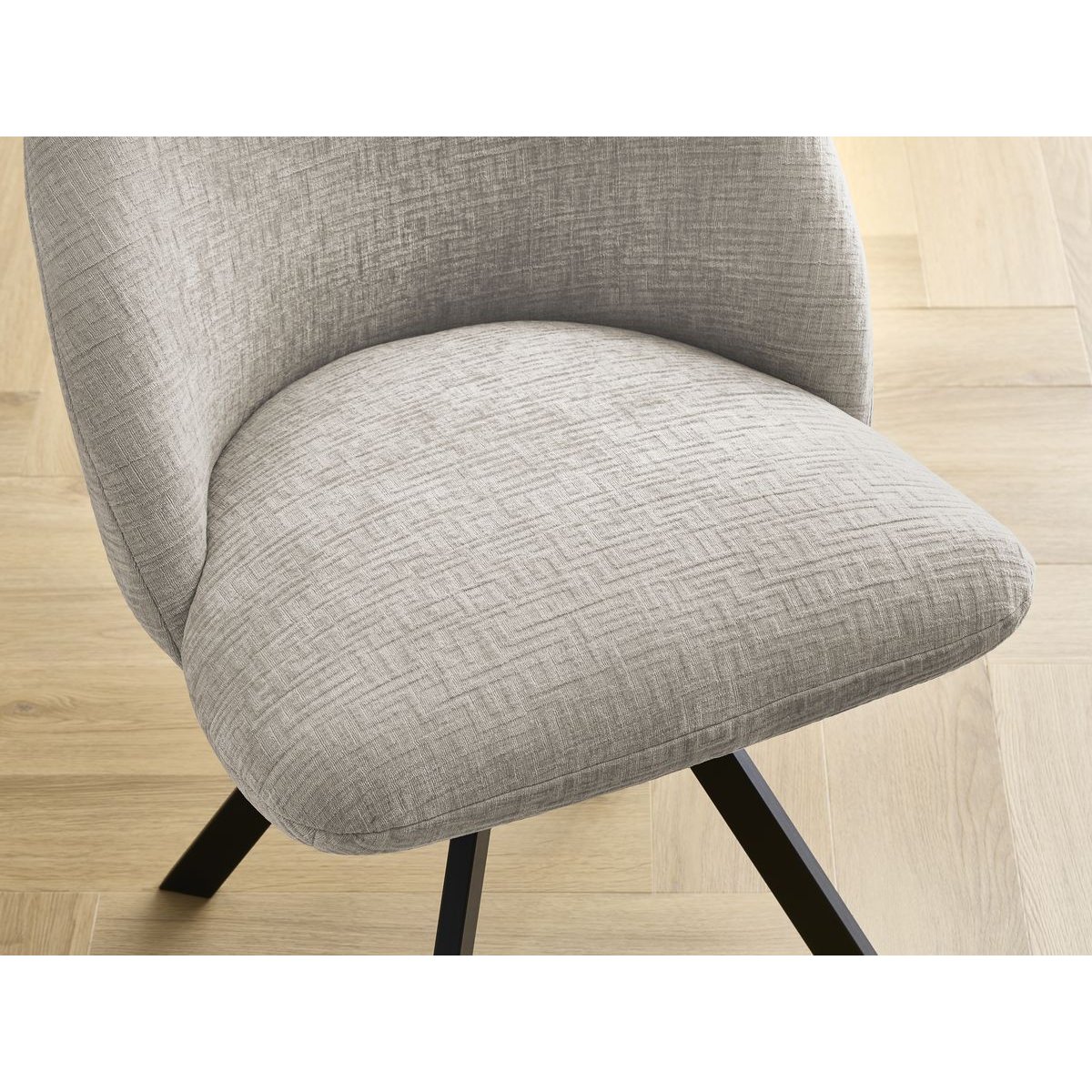 Lot de 4 chaises tissu texturé, LALIE multicolore 2, BOBOCHIC