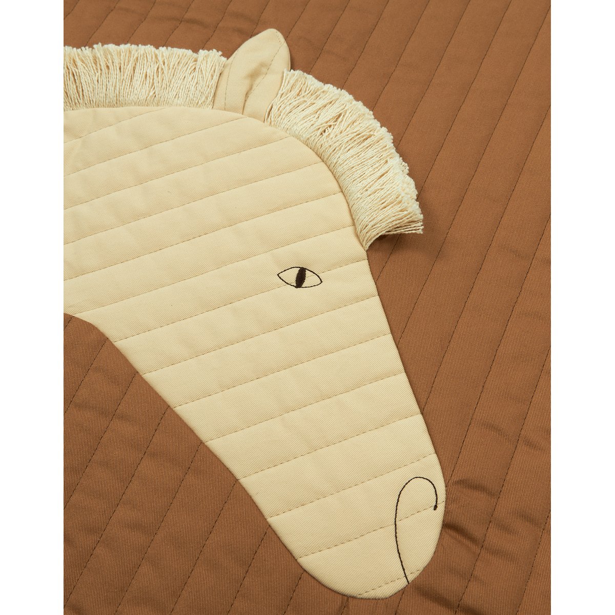 Plaid Matelassé Cheval horse quilt, NOBODINOZ