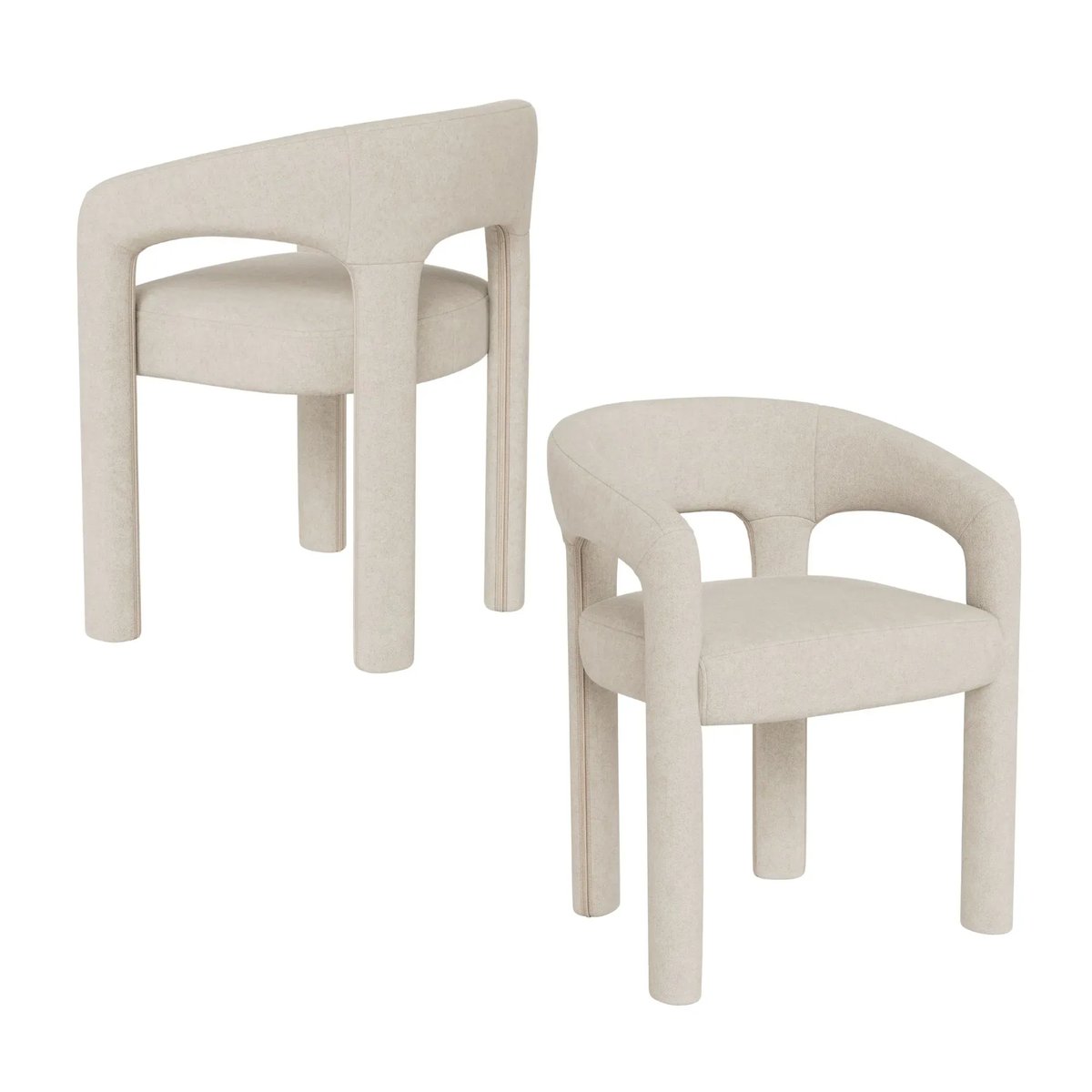 Fauteuil de salle à manger à accoudoirs en tissu - ARTEMIS beige, HELLIN, DEPUIS 1862