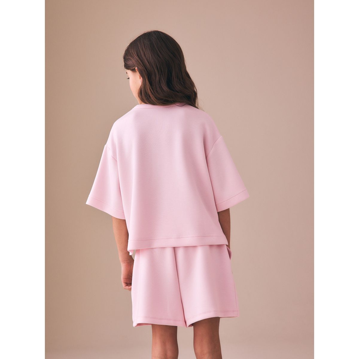 Ensemble t-shirt et short ultra-doux rose pâle, NEXT