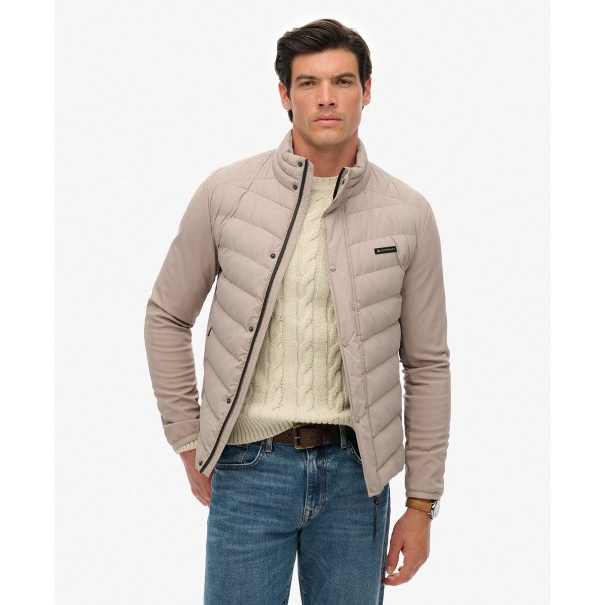 Veste Softshell Storm Popper beige foncé flammé, SUPERDRY