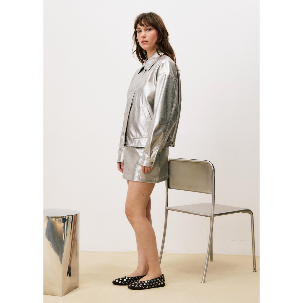 Bomber CHAMINA argente, FRNCH