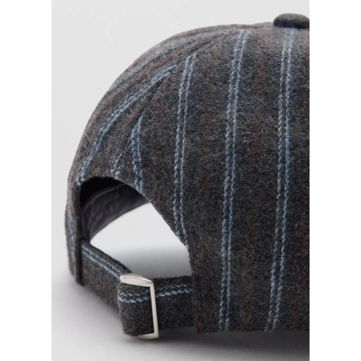 Casquette à rayures en laine mélangée gris, MANGO KIDS