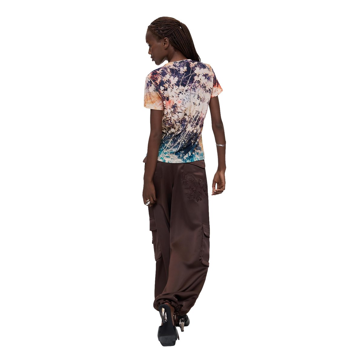 T-shirt à imprimé tie-dye orange, DESIGUAL