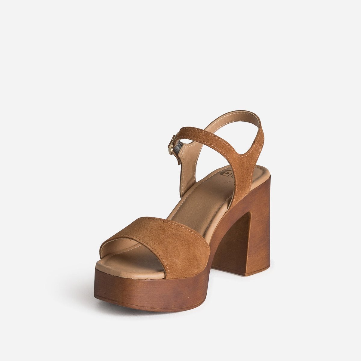 Sandale À Talon en cuir GENESIA. camel, ERAM