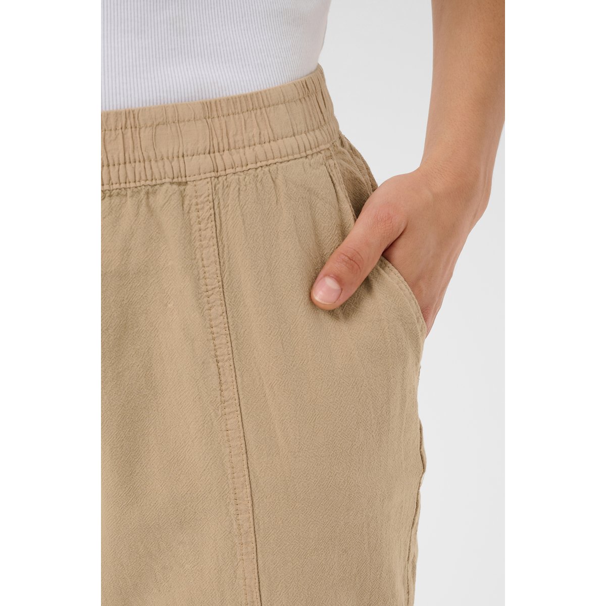 Pantalon casual beige classic sand, KAFFE