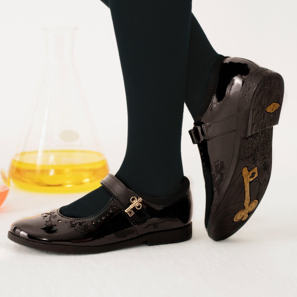 Ballerines Brevet Coupe Large LOCK MAGIC K noir, CLARKS
