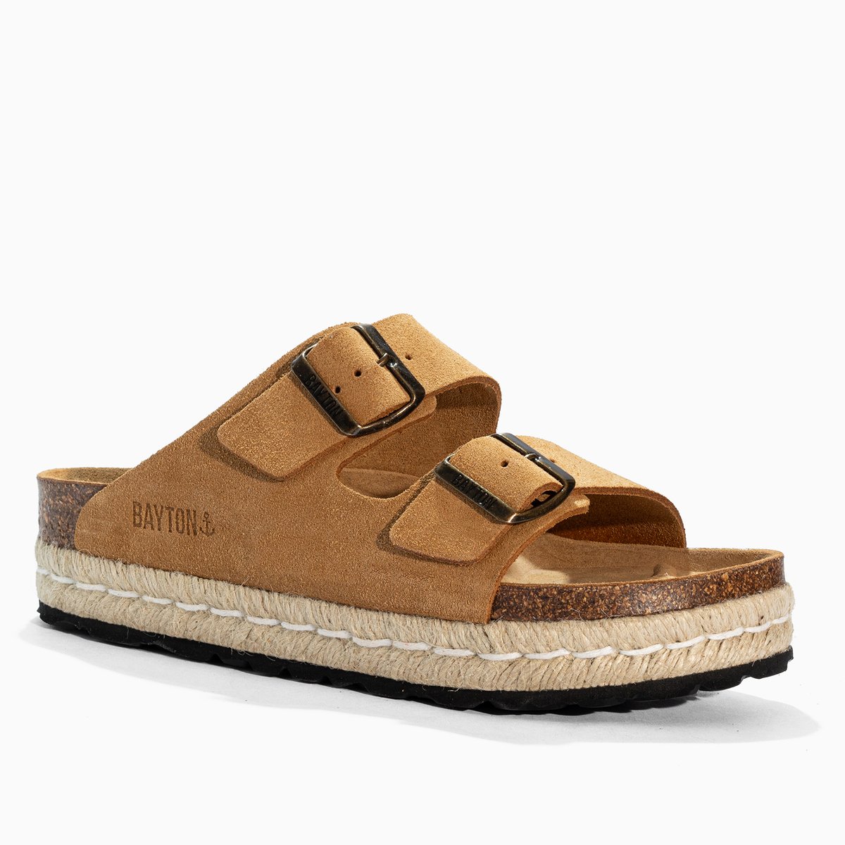 Sandales en cuir suédé ATLAS camel, BAYTON